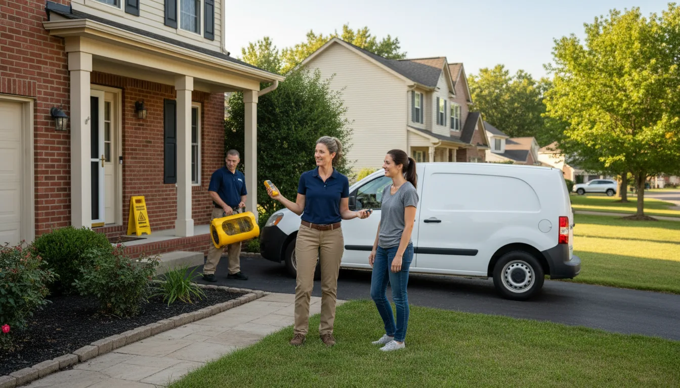 Water restoration image for Water Damage & Restoration Services in New London, TX